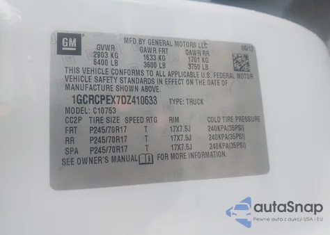 2013 Chevrolet Silverado 1500 Work Truck from USA, damaged, VIN 1GCRCPEX7DZ410633